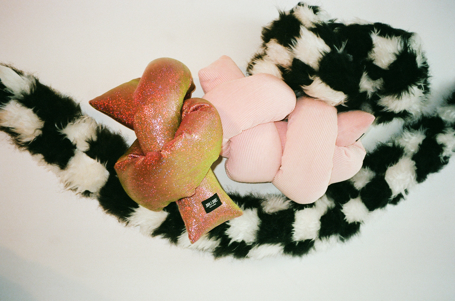 Pink Lurex Baby Knot Cushion