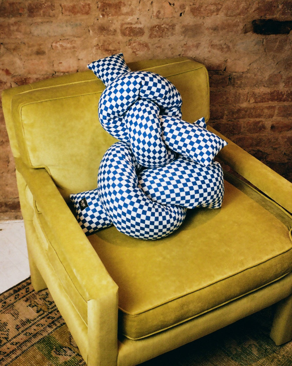 Perfect Blue Knot Cushion