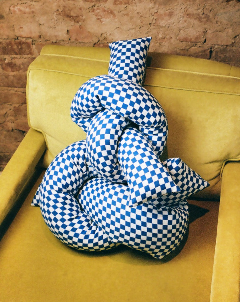 Perfect Blue Knot Cushion